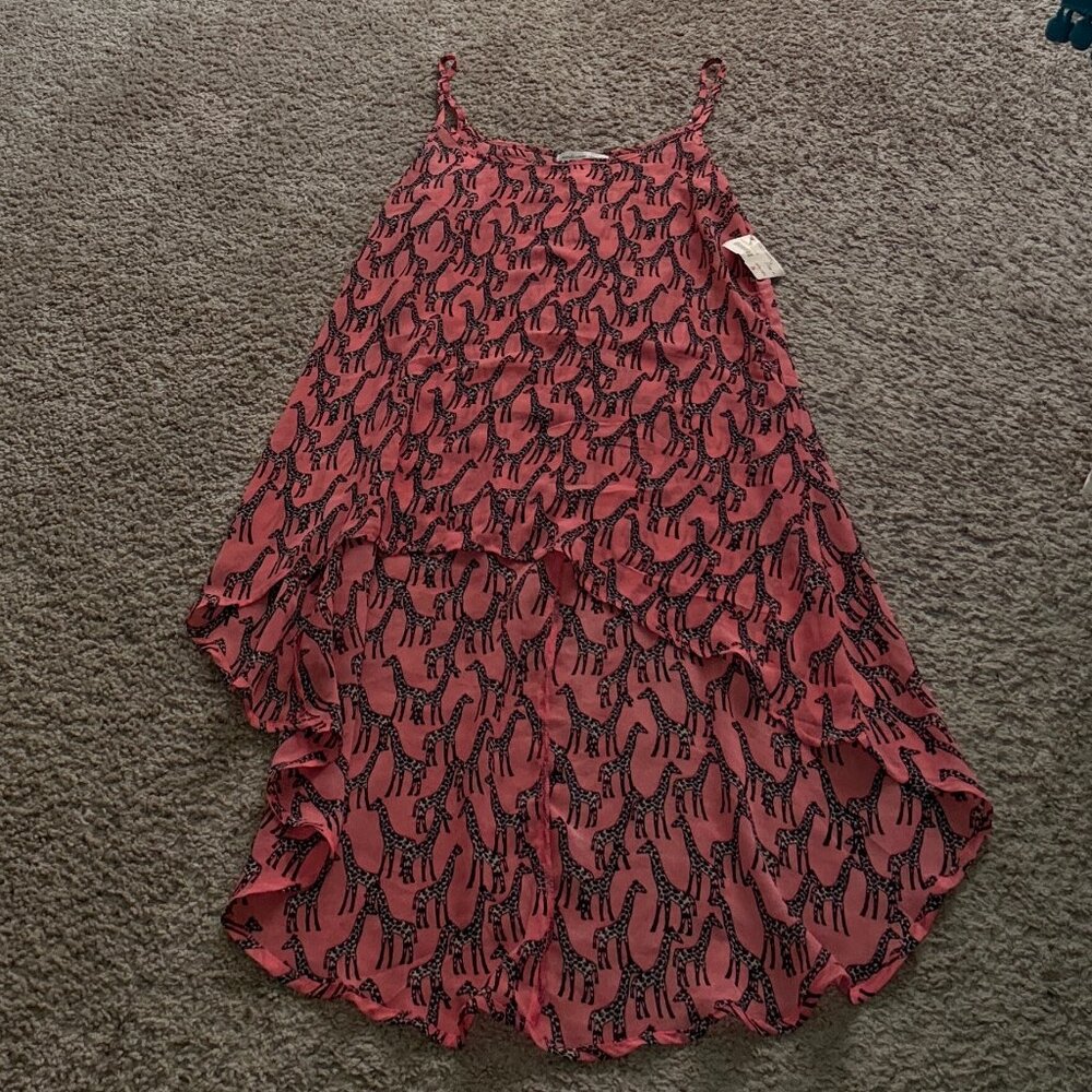 Pink Giraffe-Print Shirt